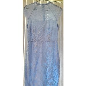 SHEIN Baby Blue Lace Formal Trumpet Dress *Never Worn* - Size S